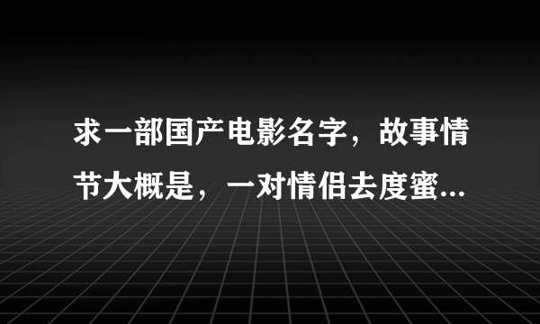 求一部国产电影名字，故事情节大概是，一对情侣去度蜜月，住在岛上客栈，客栈老板儿子是个傻子~还抢PSP玩。