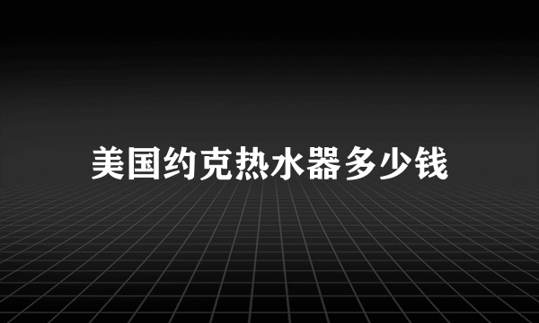 美国约克热水器多少钱