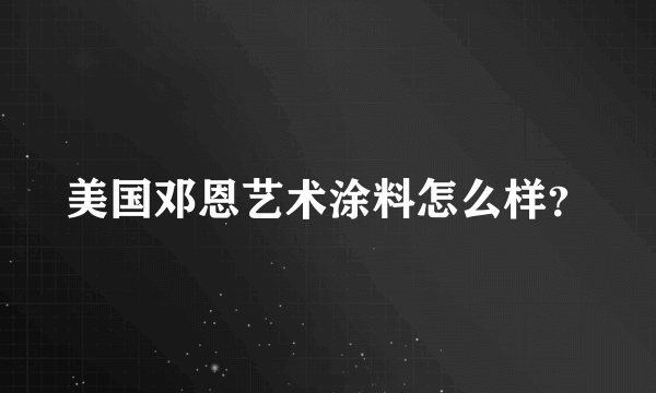 美国邓恩艺术涂料怎么样？